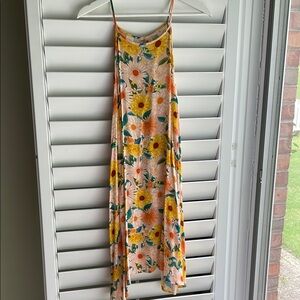 Floral Maxi Dress with Sunflower Print